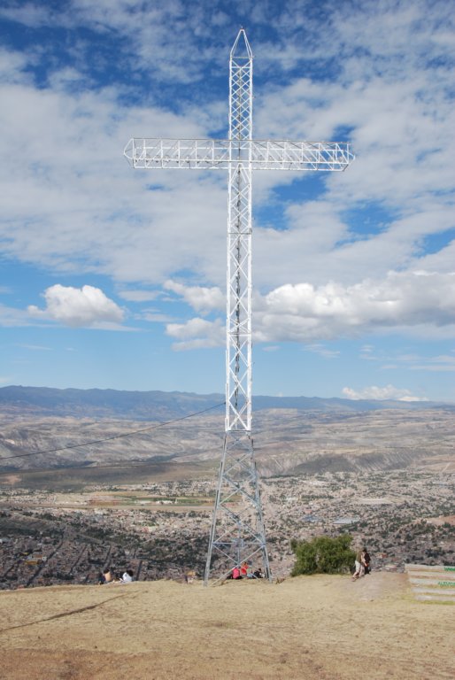 Enfin rendu à la croix (400 m de dénivellé)