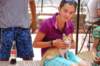 Anne-Sophie et son chat