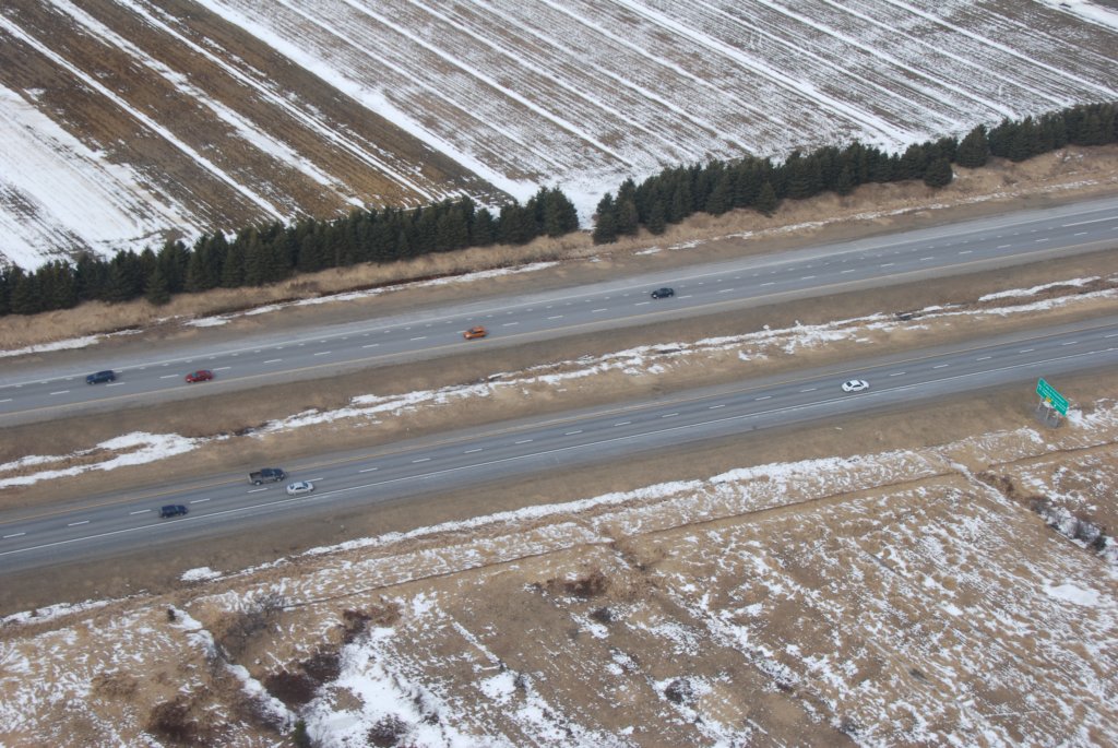 La 40, juste avant d'arriver à Québec