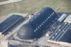 On y entrepose le Blimp, un zeppelin rempli d'hélium